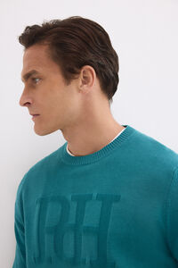 Pedro del Hierro Camisola gola redonda logo grande no peito