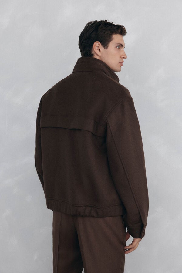 Pedro del Hierro Handmade wool jacket Brown