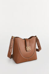 Pedro del Hierro leather bucket crossbody Beige
