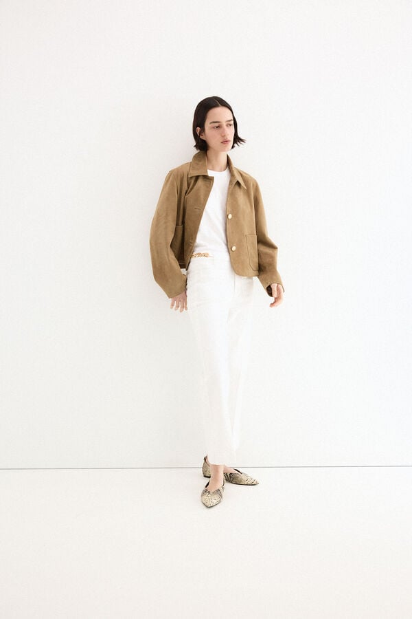 Pedro del Hierro Cropped stove pipe jeans White