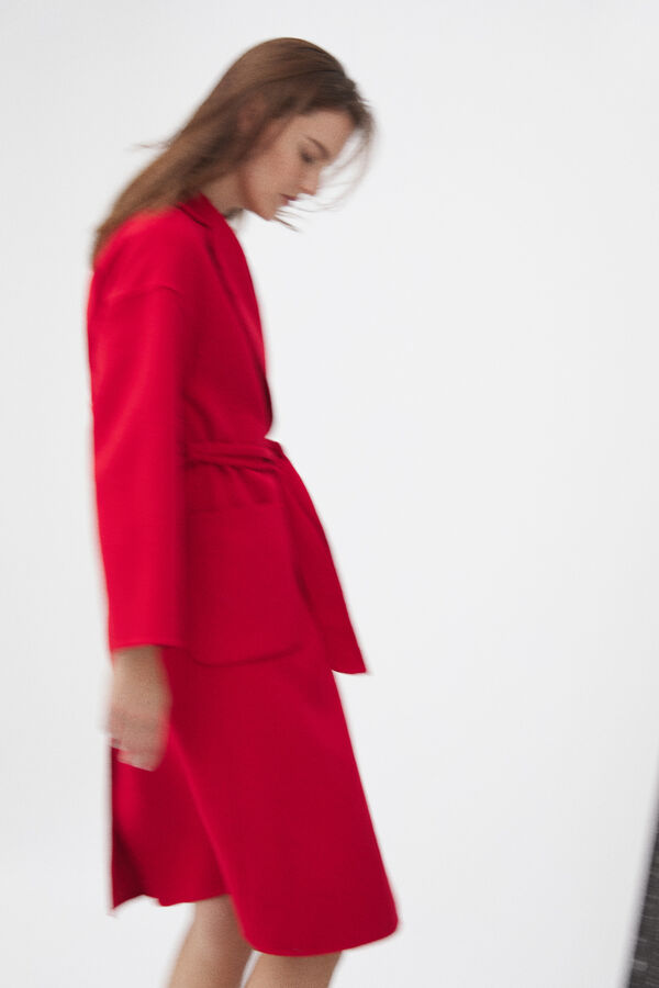 Pedro del Hierro Abrigo largo double-face Rojo