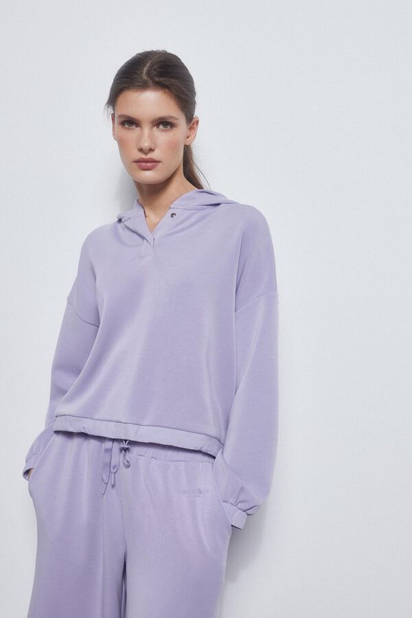 Pedro del Hierro Sweatshirt soft touch ajustável Púrpura
