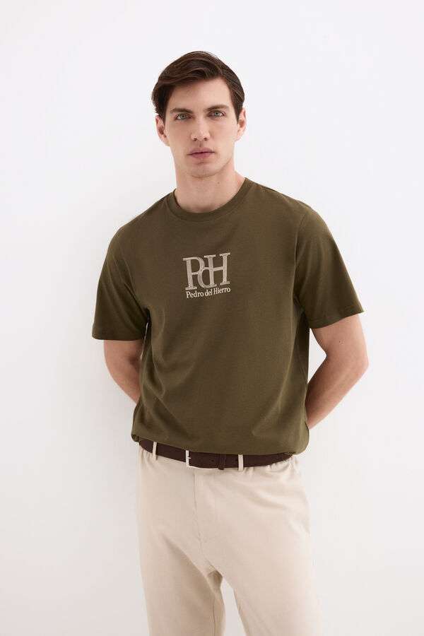 Pedro del Hierro Logo T-shirt Green