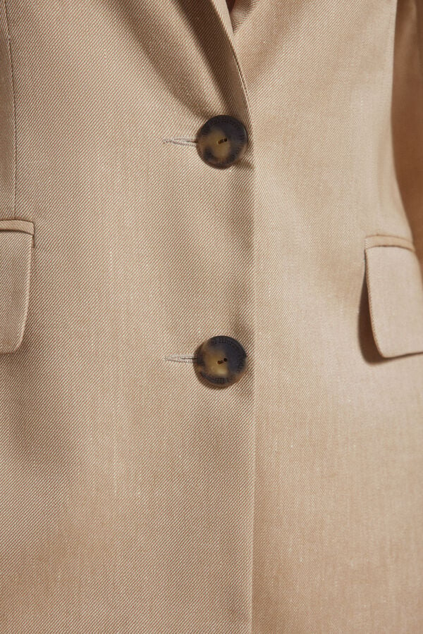 Pedro del Hierro Two-button suit blazer Beige