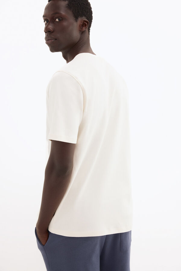 Pedro del Hierro Spanish cotton short sleeve T-shirt White