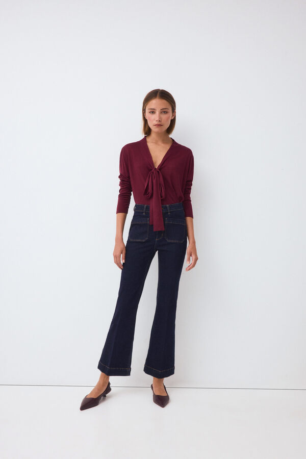 Pedro del Hierro Jeans push up flare capri Azul