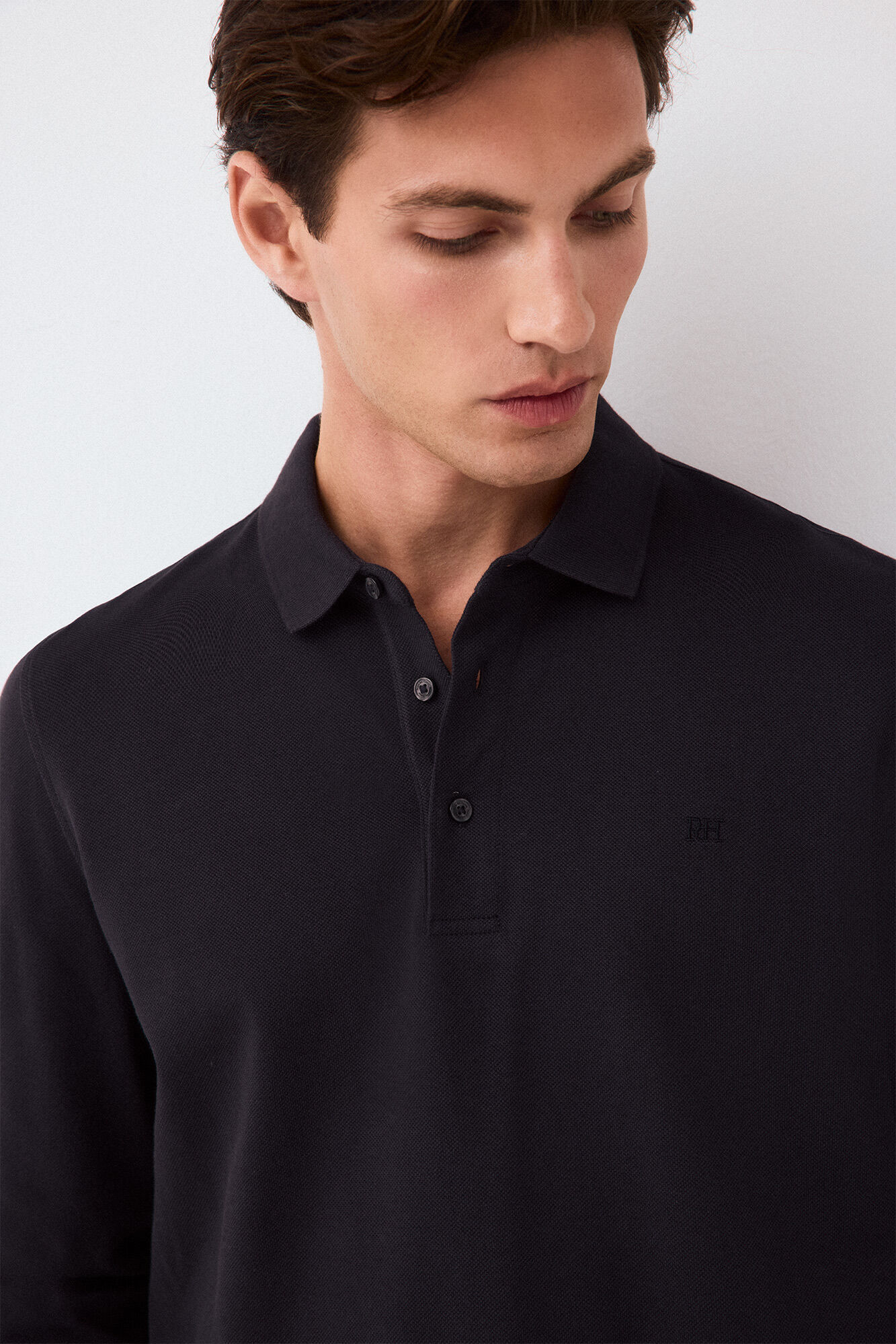 Pedro del Hierro Piqu&eacute; long sleeve polo shirt