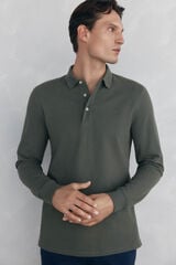 Pedro del Hierro Essential long-sleeved polo shirt Green