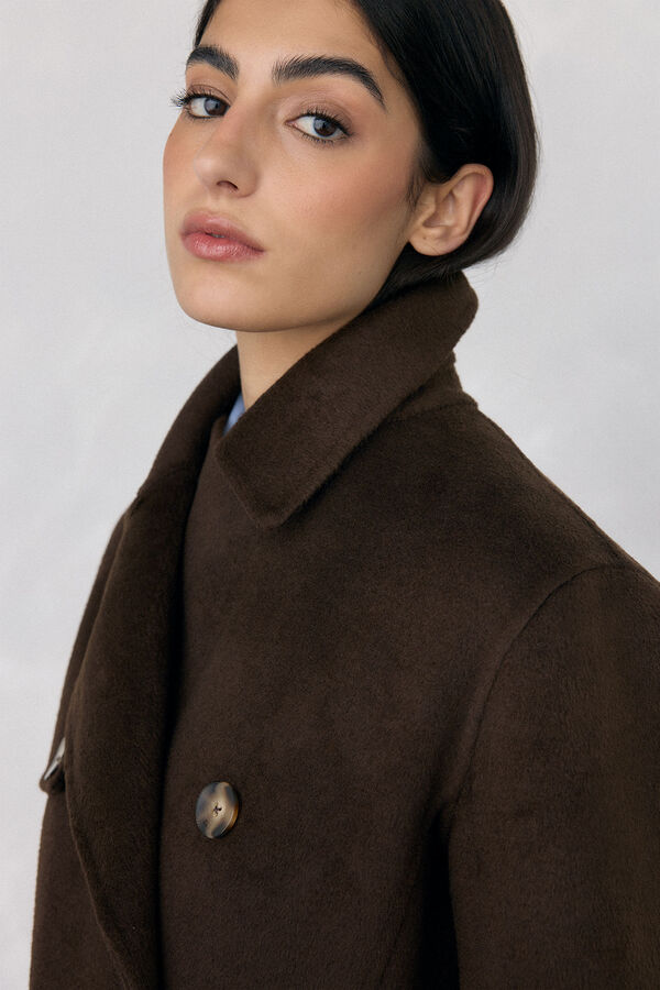 Pedro del Hierro Long double-sided trench coat Brown