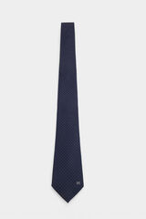 Pedro del Hierro Natural silk tie Blue