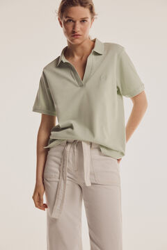 Pedro del Hierro Short-sleeved oversize polo shirt Green