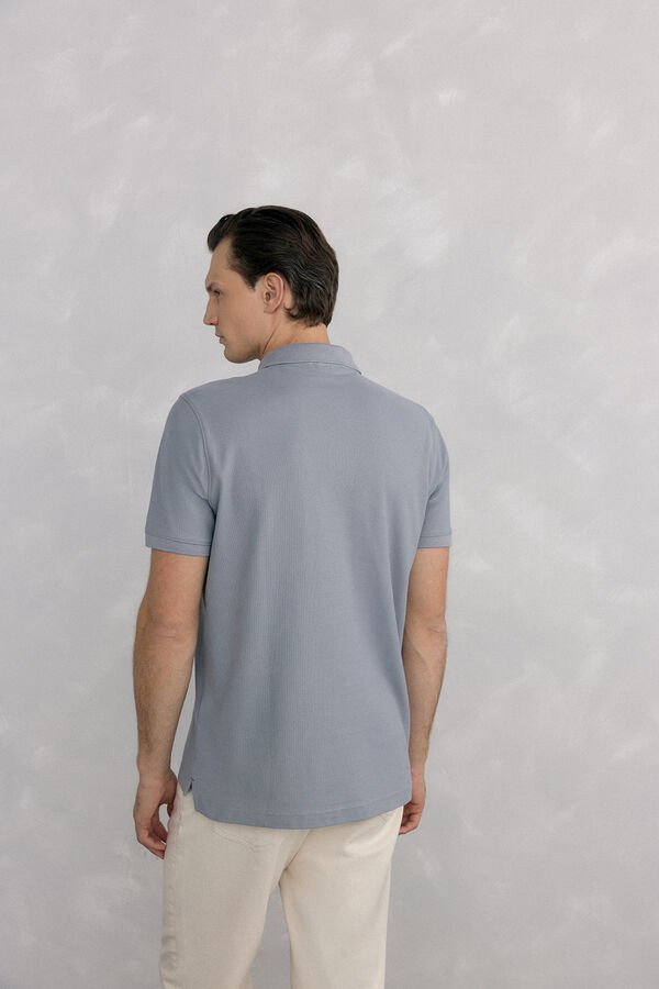 Pedro del Hierro Basic piqué polo shirt Grey