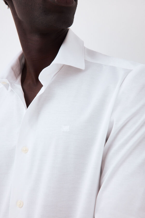 Pedro del Hierro Plain jersey-knit shirt White