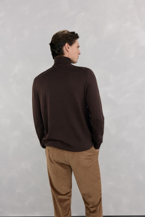 Pedro del Hierro Polo neck jumper Brown