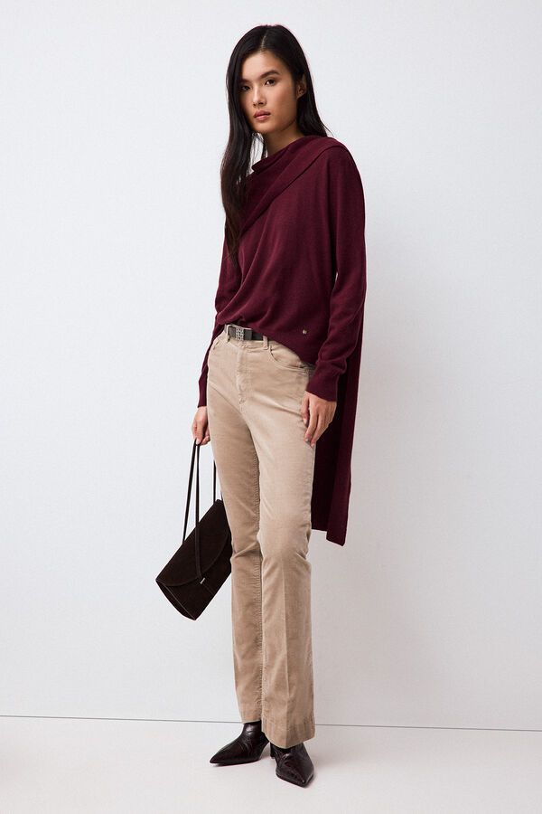 Pedro del Hierro Jumper with scarf Burgundy