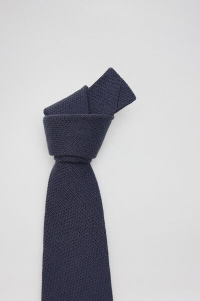 Pedro del Hierro Natural silk tie Blue