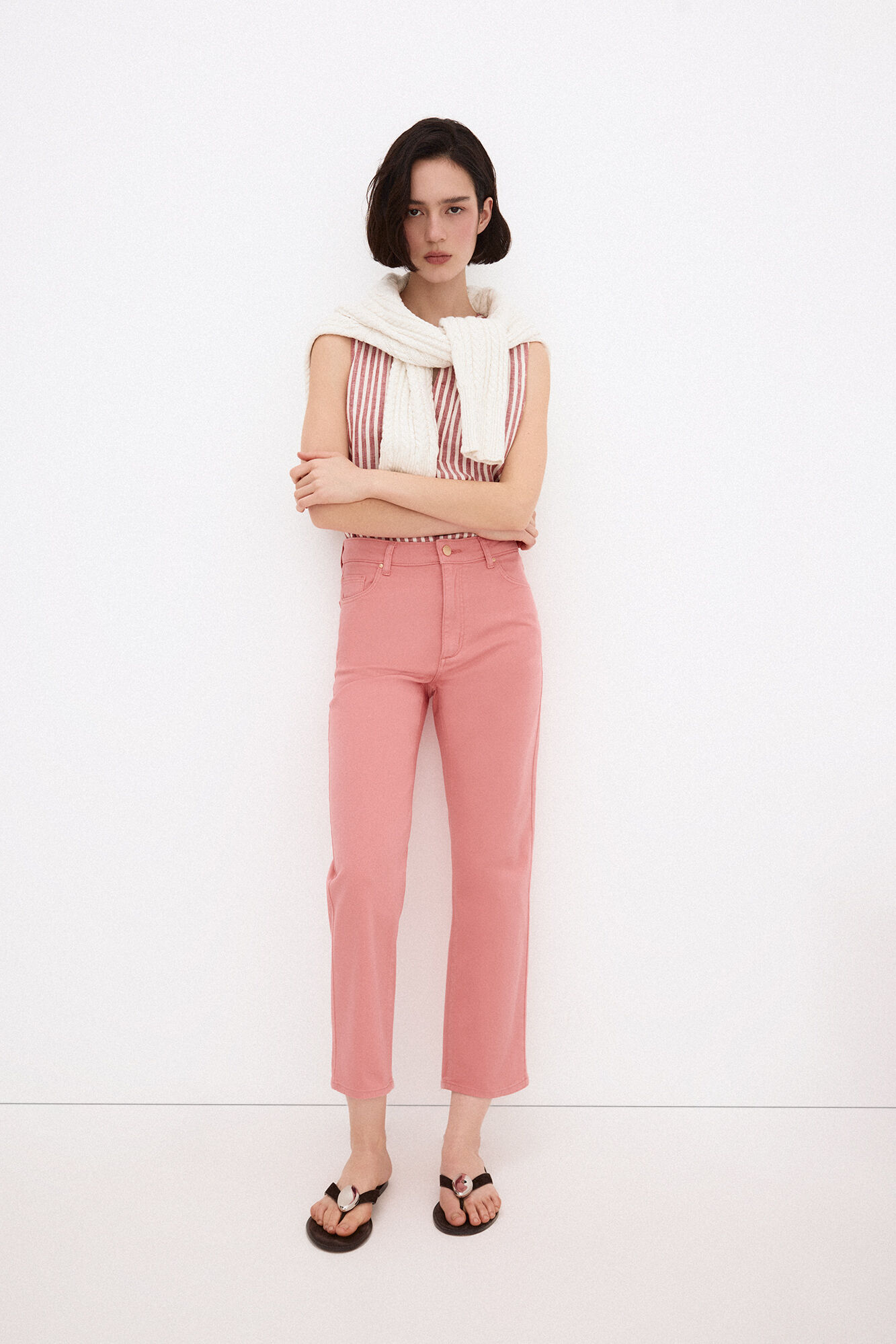 Pedro del Hierro Basic straight capri jeans