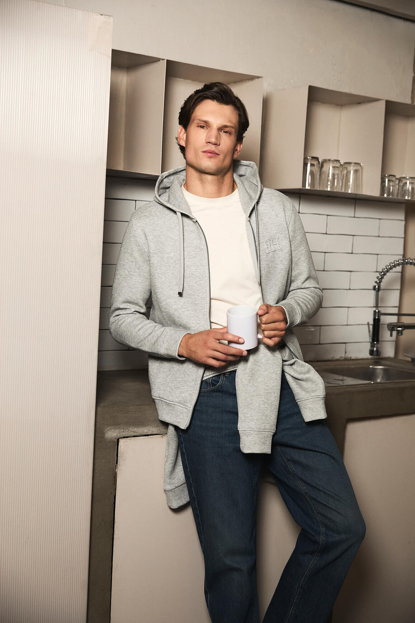 Pedro del Hierro Hoodie with technical fabric