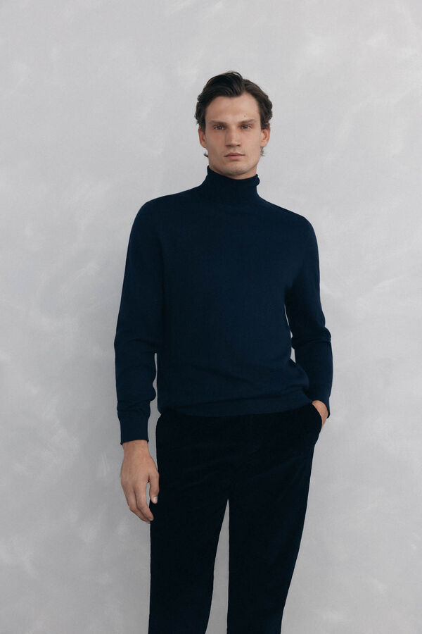 Pedro del Hierro Polo neck jumper Blue