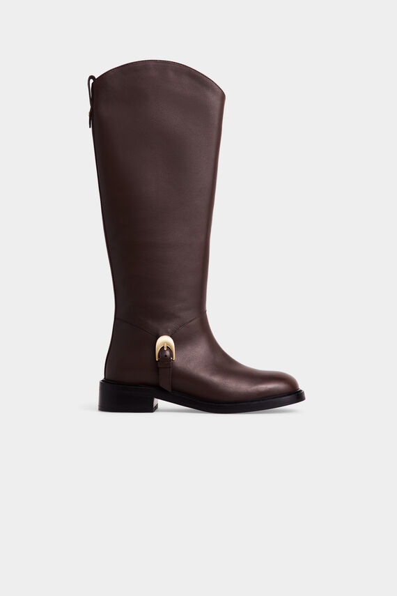 Bota alta piel