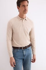 Pedro del Hierro Polo manga comprida Beige