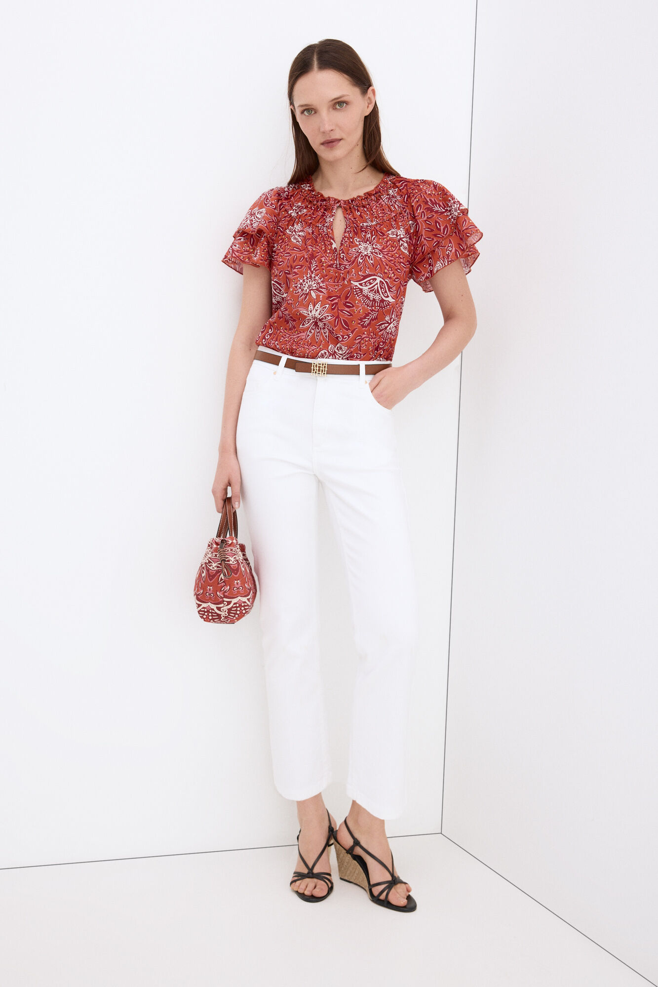 Pedro del Hierro Jeans straight capri basic