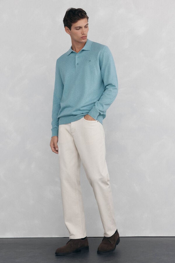 Pedro del Hierro Polo-neck jumper Blue