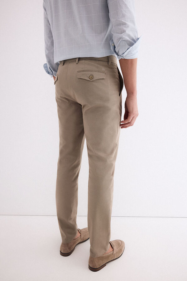 Pedro del Hierro Printed slim fit chinos Grey