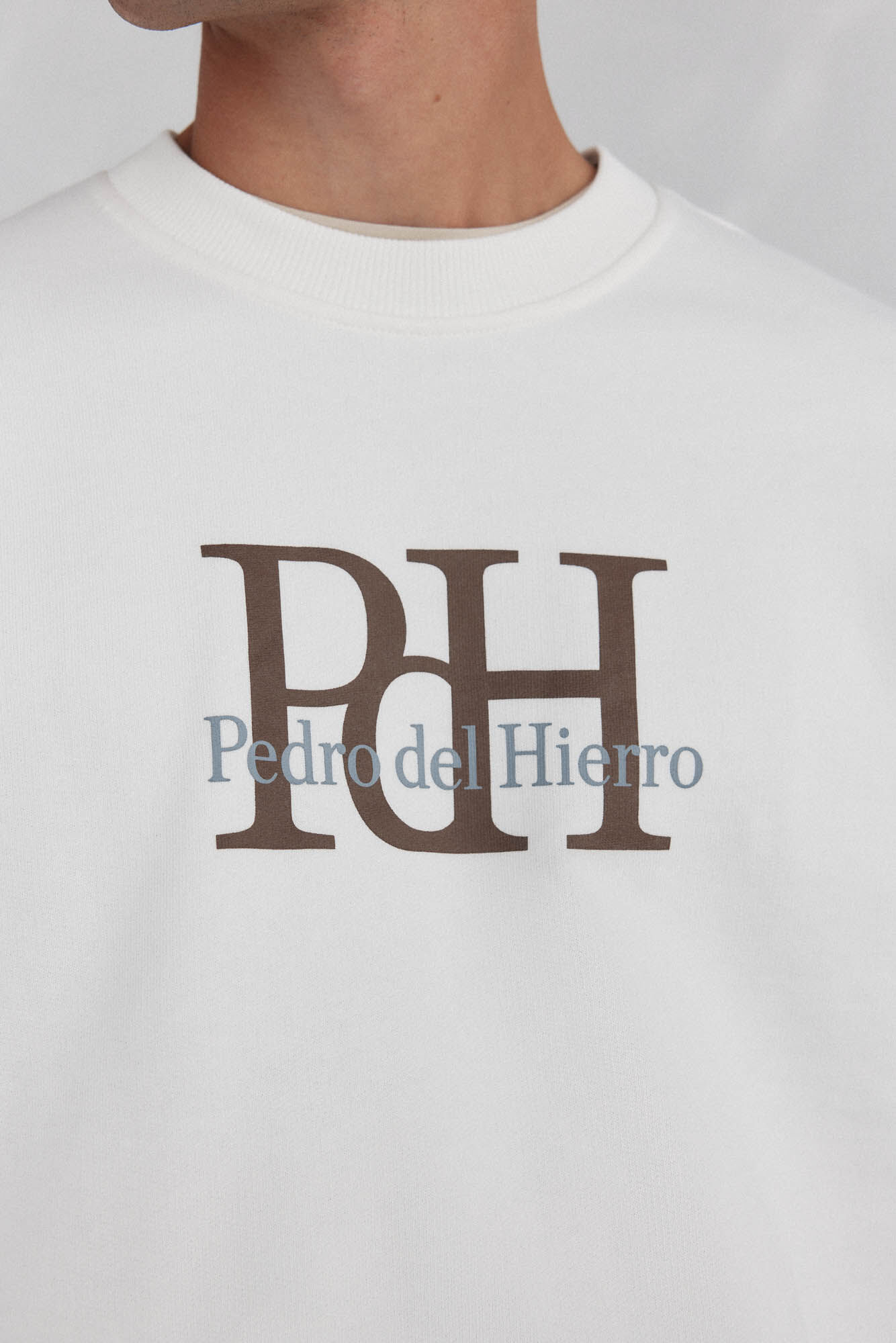 Pedro del Hierro Big logo crew neck sweatshirt