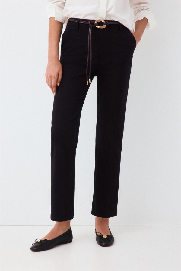 Pedro del Hierro Classic straight trousers Black