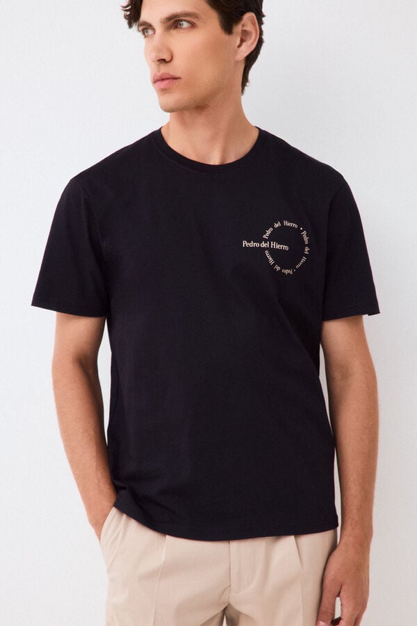 Pedro del Hierro Logo T-shirt Black