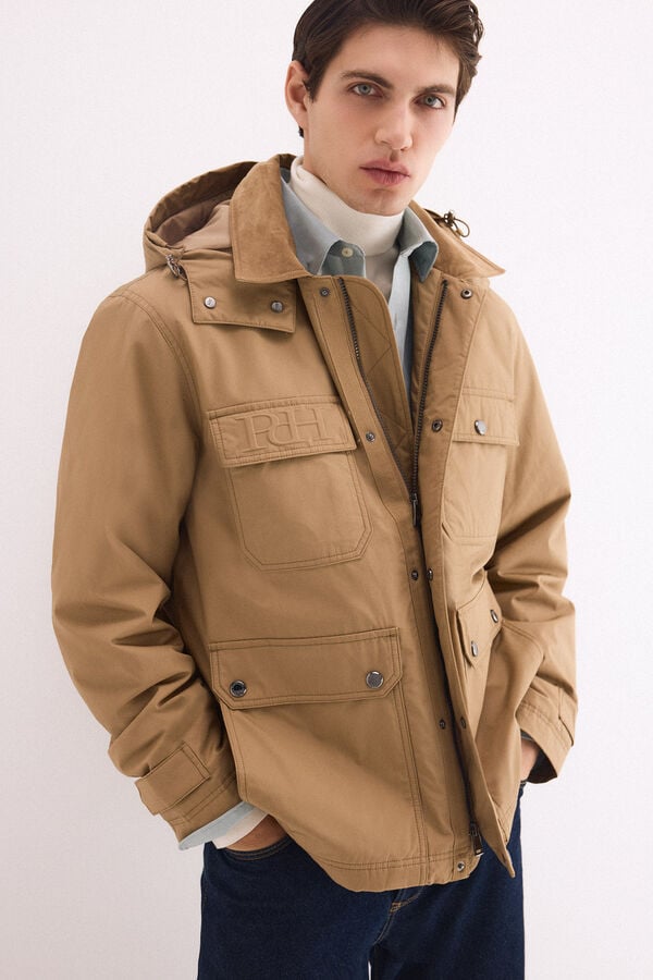 Pedro del Hierro Parka enchimento leve Beige