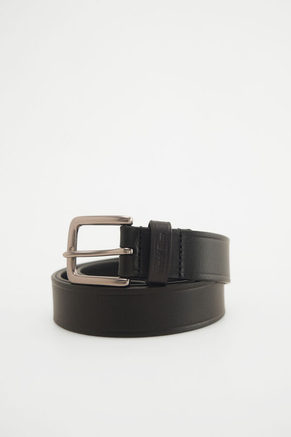 Pedro del Hierro Leather sport belt Black