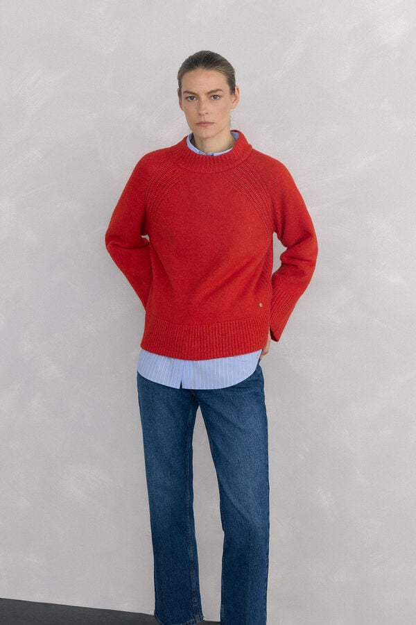 Pedro del Hierro Jersey perkins acampanado Red