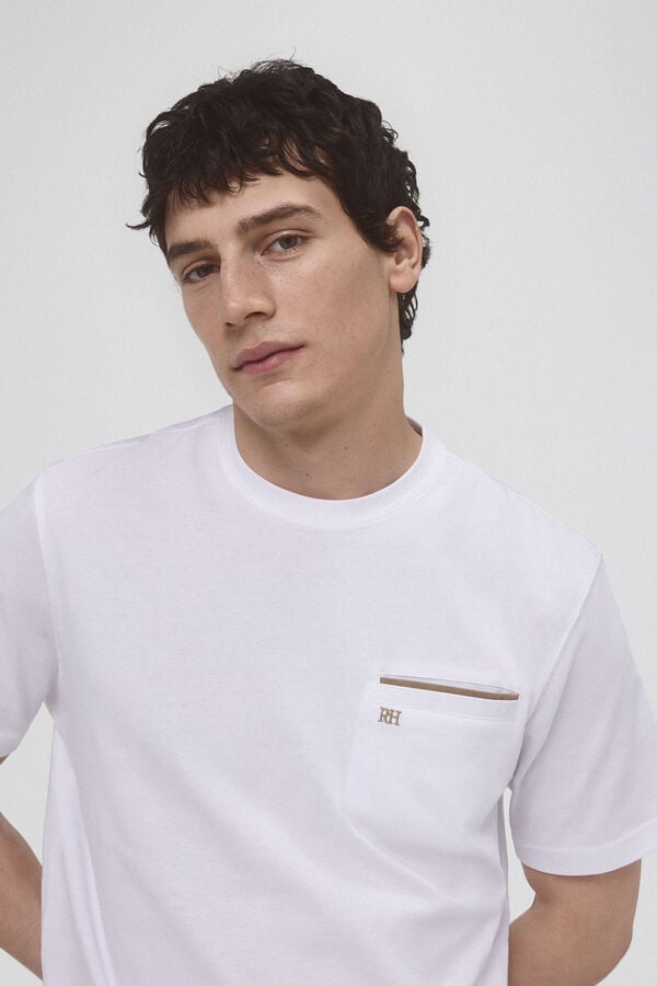 Pedro del Hierro Camiseta de bolso Branco