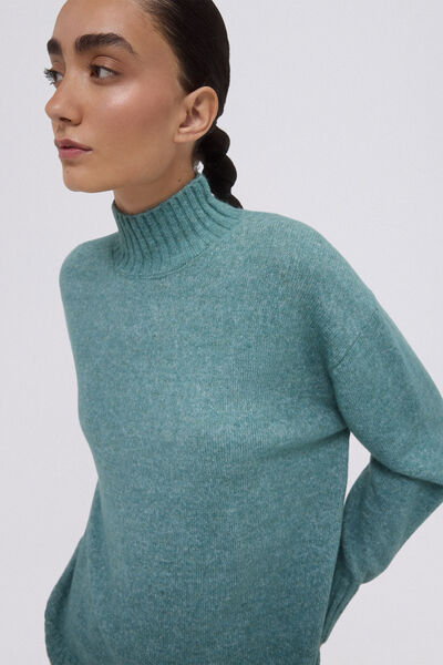 Pedro del Hierro Oversized swan jersey Turquoise