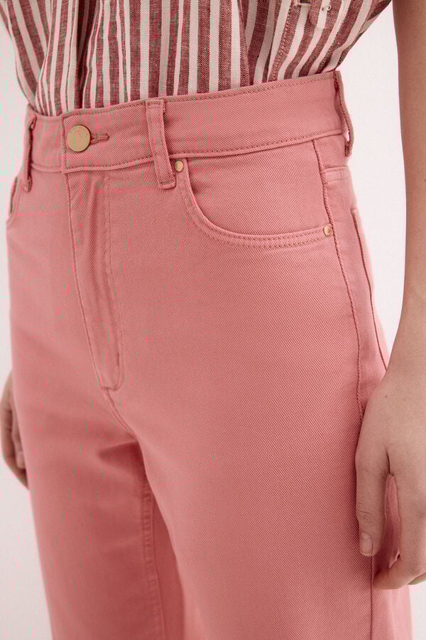 Pedro del Hierro Basic straight capri jeans Coral