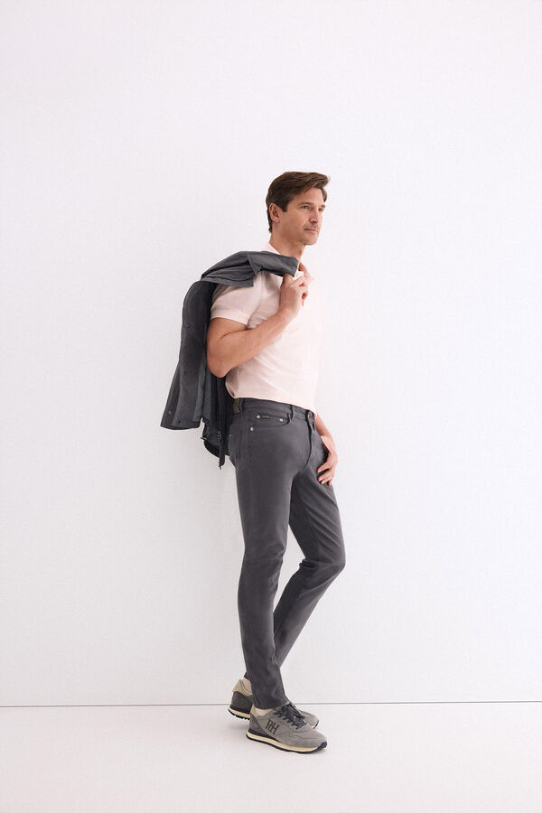 Pedro del Hierro Slim fit 5-pocket trousers Grey