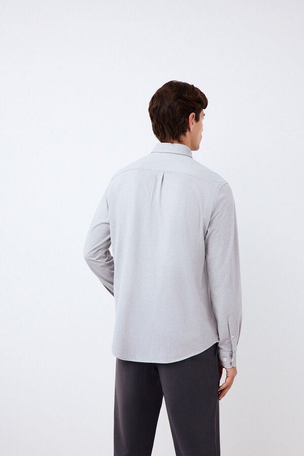 Pedro del Hierro Plain jersey-knit shirt Grey