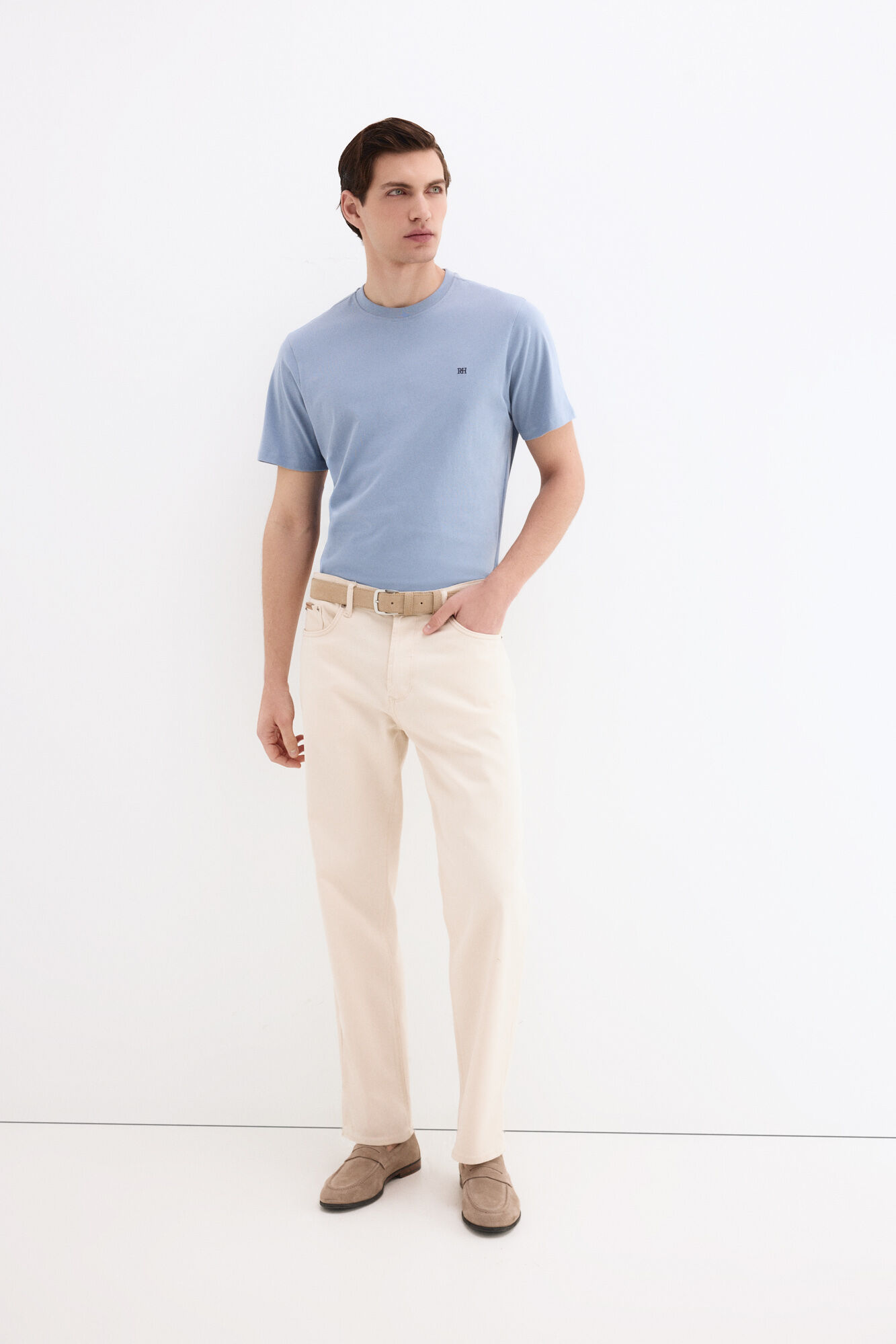 Pedro del Hierro Cal&ccedil;a jeans corte reto novo crua