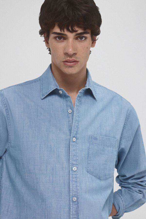 Pedro del Hierro camisa jeans índigo Azul