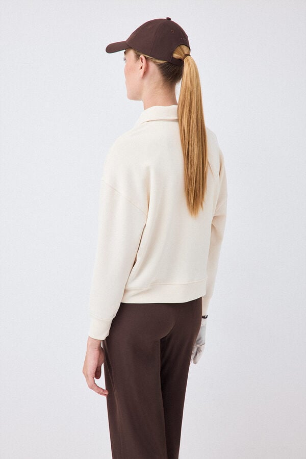 Pedro del Hierro Soft touch sweatshirt Ecru