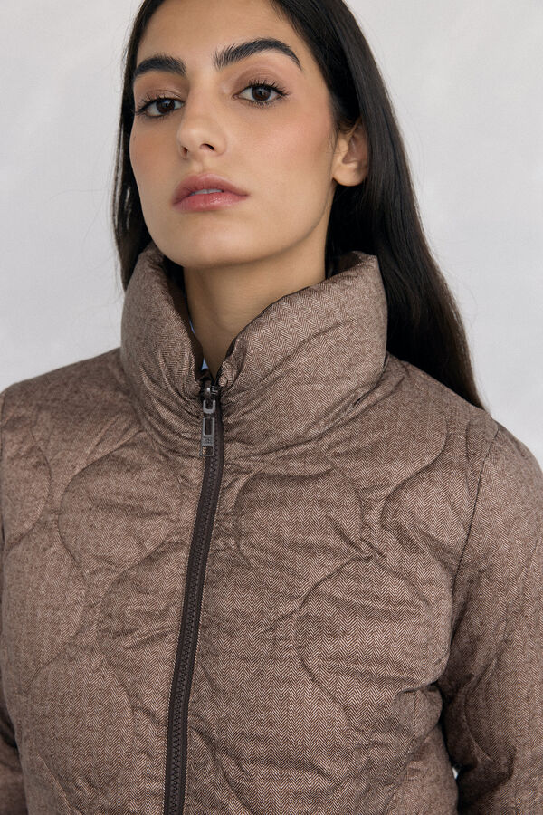 Pedro del Hierro Printed ultralight reversible jacket Grey