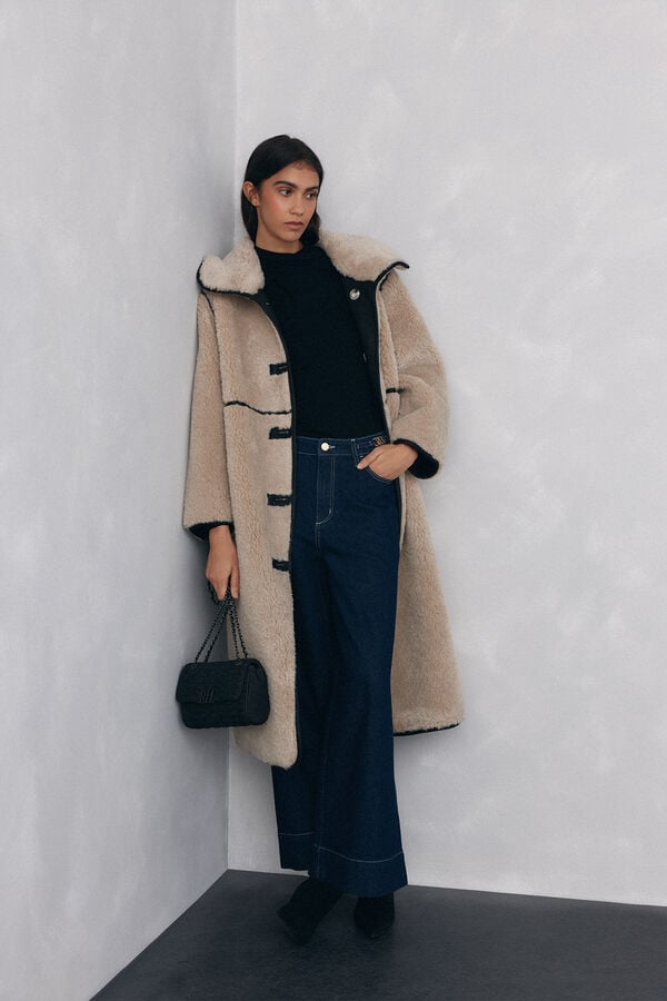 Pedro del Hierro Wide flare jeans Blue