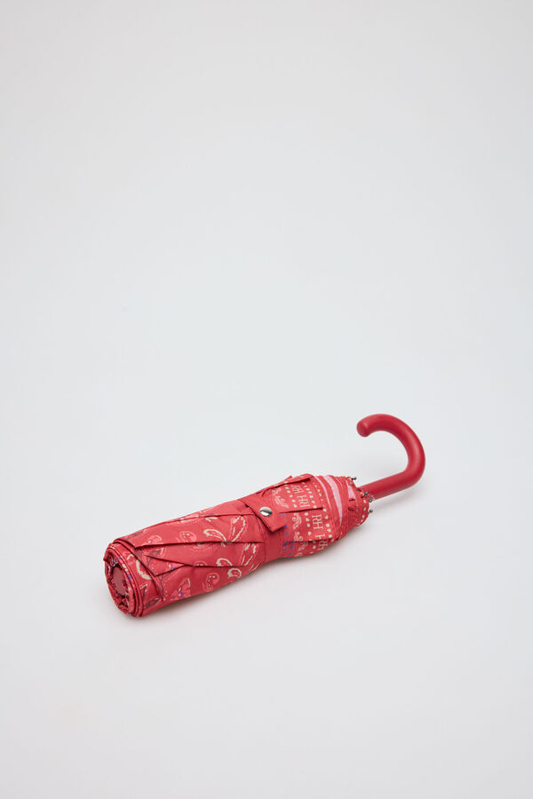 Pedro del Hierro Umbrella with floral print in red tones Red