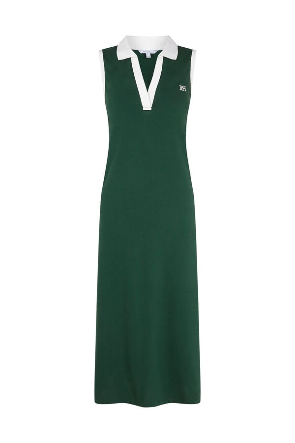 Pedro del Hierro Polo neck dress Green