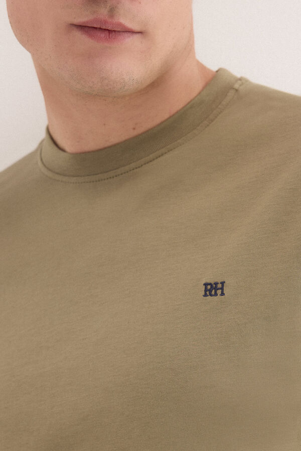 Pedro del Hierro Basic logo T-shirt Green