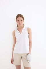 Pedro del Hierro Sleeveless polo shirt White