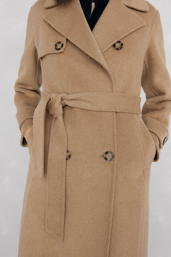 Pedro del Hierro Long double-sided trench coat Beige