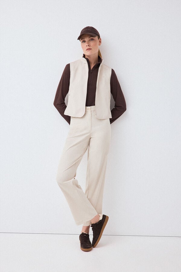Pedro del Hierro Technical gilet Ecru